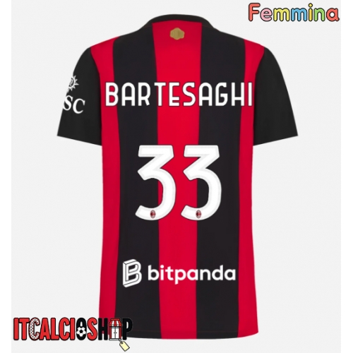AC Milan Davide Bartesaghi #33 Prima Maglia Femmina 2026-27 Manica Corta